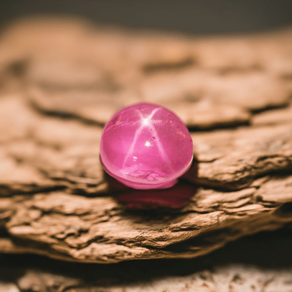 Pink Star Sapphire love luck and spiritual insight. Leura Jewels