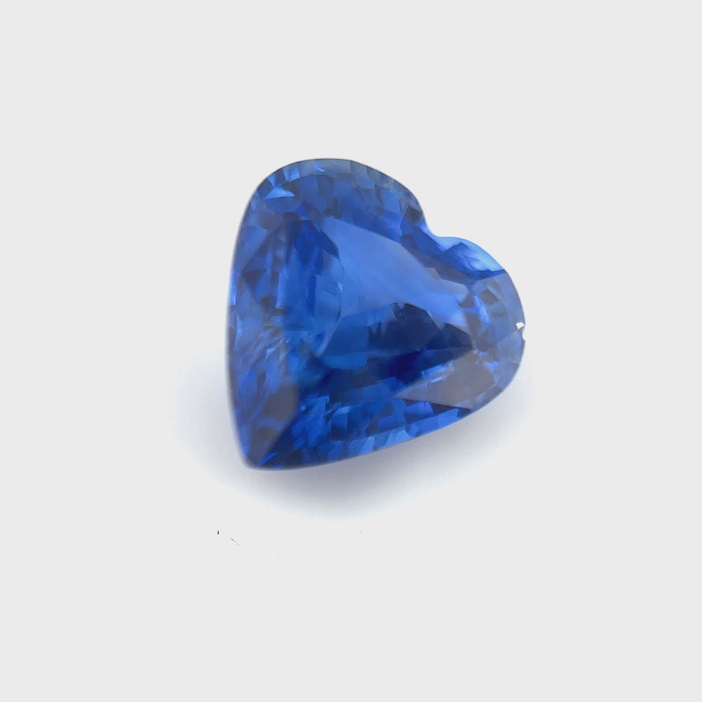 Heart shape natural blue sapphire